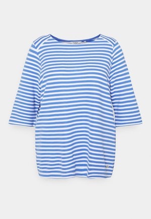 OTTOMAN STRIPED - Topper langermet - marina/white