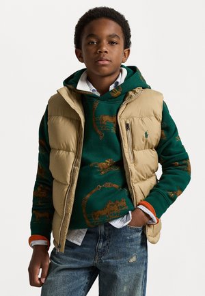 QUILTED DOWN GILET - Waistcoat - vintage khaki