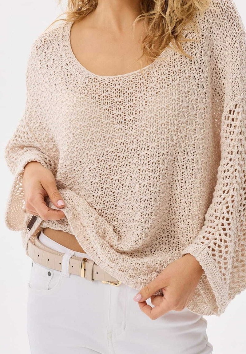 blue shadow Pullover - beige