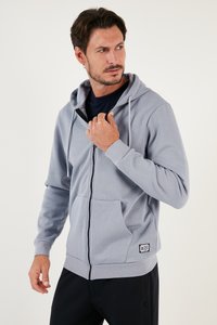 Buratti Sudadera con cremallera - blue/grey