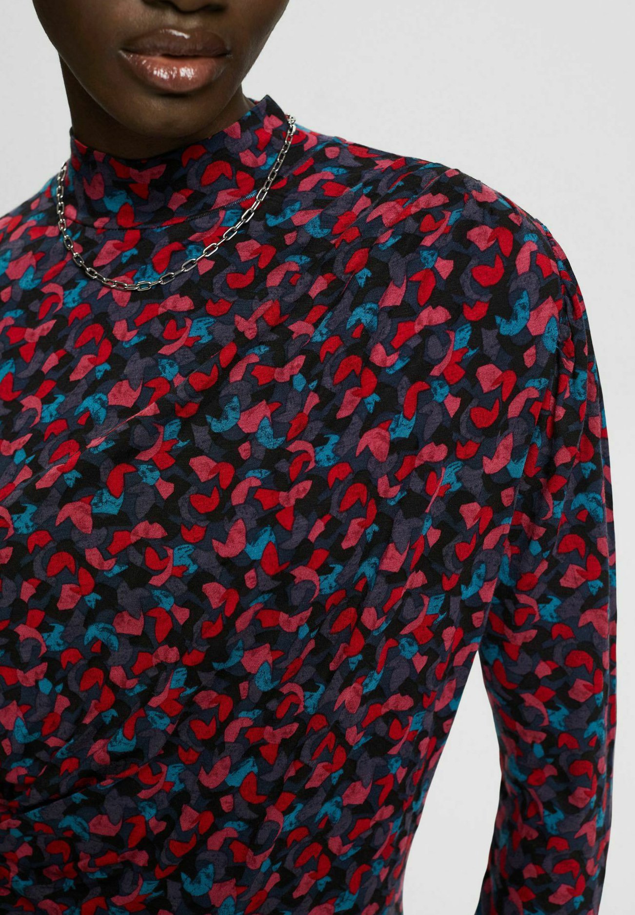 Blouse-chemisier Esprit Femme Taille 42 - Couleur Rose-bleu-violet - Style Décontracté - Occasion Très Bon état