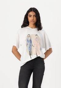 ONLY ONLWAUW MID WAIST FLARED - Vaqueros a campana - washed black