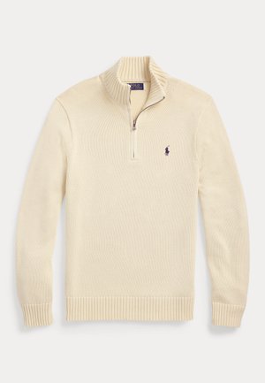 Polo Ralph Lauren COTTON QUARTER-ZIP MOCKNECK SWEATER - Striktrøje - beige