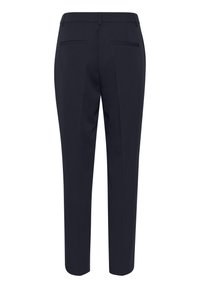 Námořnické kalhoty s přesným střihem, s hladkým povrchem, dvěma zadními kapsami a čistým pasem pro elegantní vzhled.