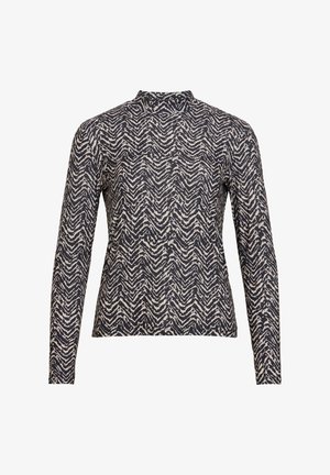 VILA, VILEOA L/S HIGH NECK TOP - NOOS - T-shirt à manches longues - birch aop:ziggy birch