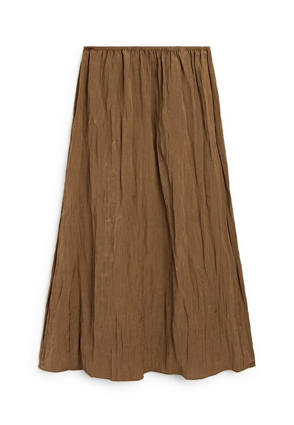 WITH ELASTICATED WAISTBAND  - Pleated skirt - camel2