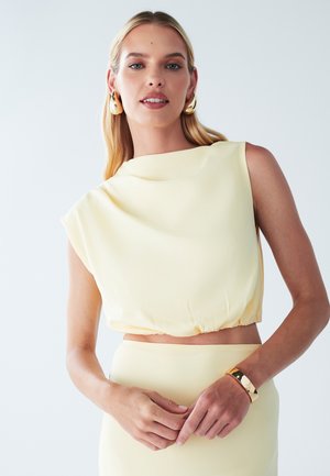 ALISA TOP - Pusero - pastel yellow