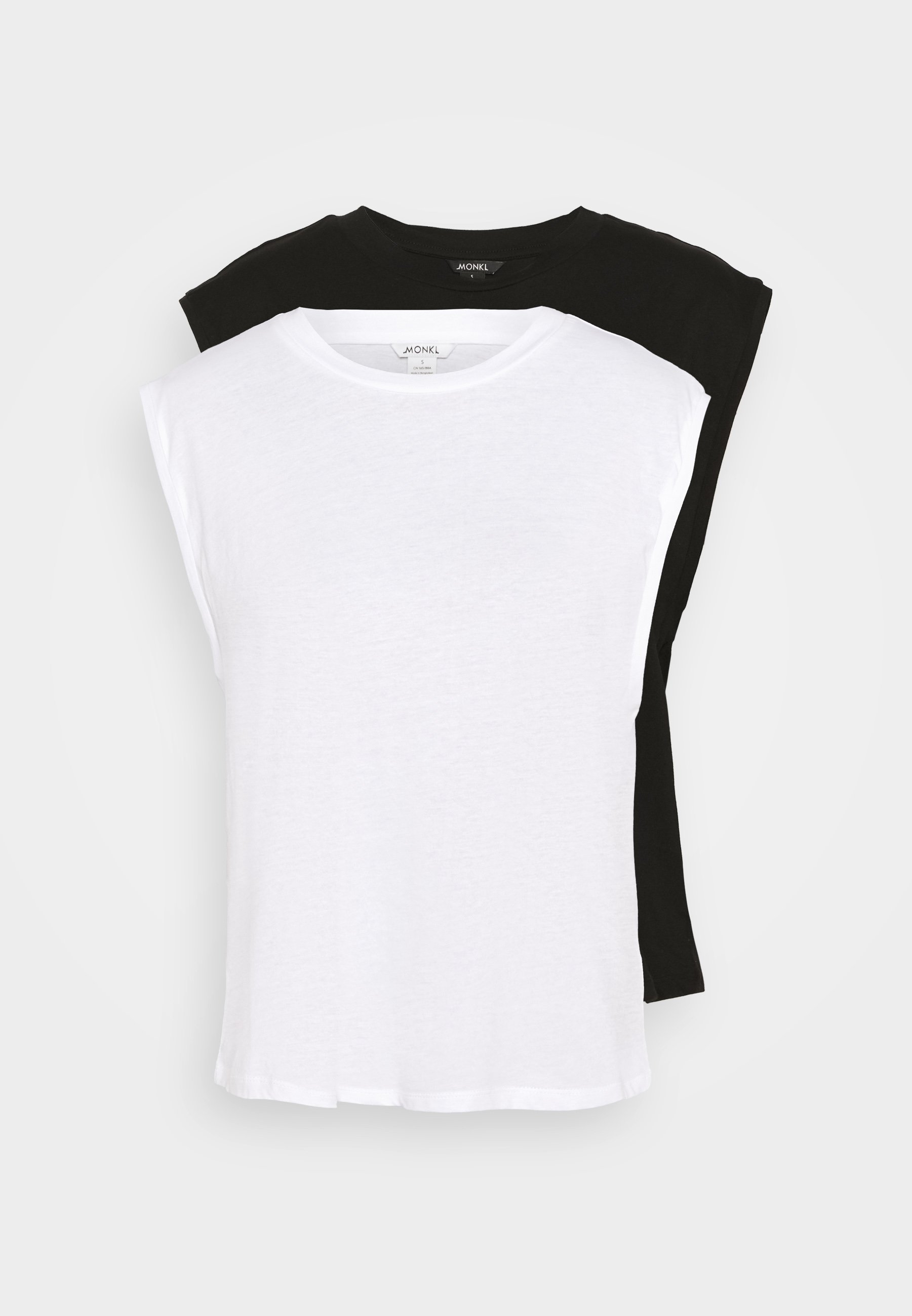 Black dark white t-shirt