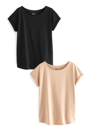 CAP SLEEVE 2 PACK - Print T-shirt - black