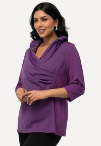 Ulla Popken COLLARED - Langarmshirt - aubergine