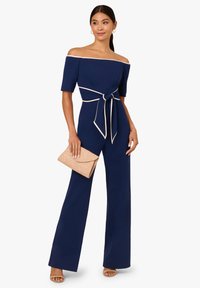 Adrianna Papell TIE  - Combinaison - navy sateen ivory