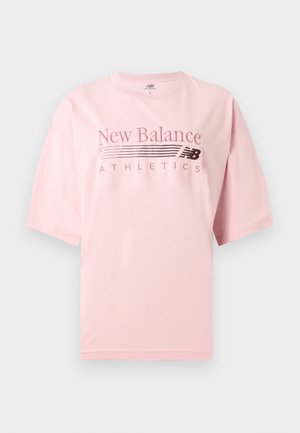 New Balance, TRACKSIDE OVERSIZED - T-Shirt print - pink chalk