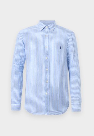 Polo Ralph Lauren CUSTOM FIT STRIPED LINEN SHIRT - Πουκάμισο - blue/white