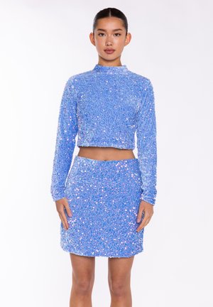Bluse - blue sequin