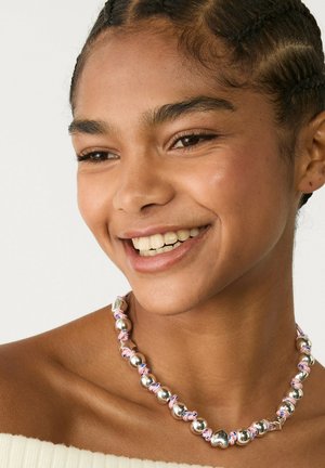 BEADED ROPE - Necklace - metallic grey