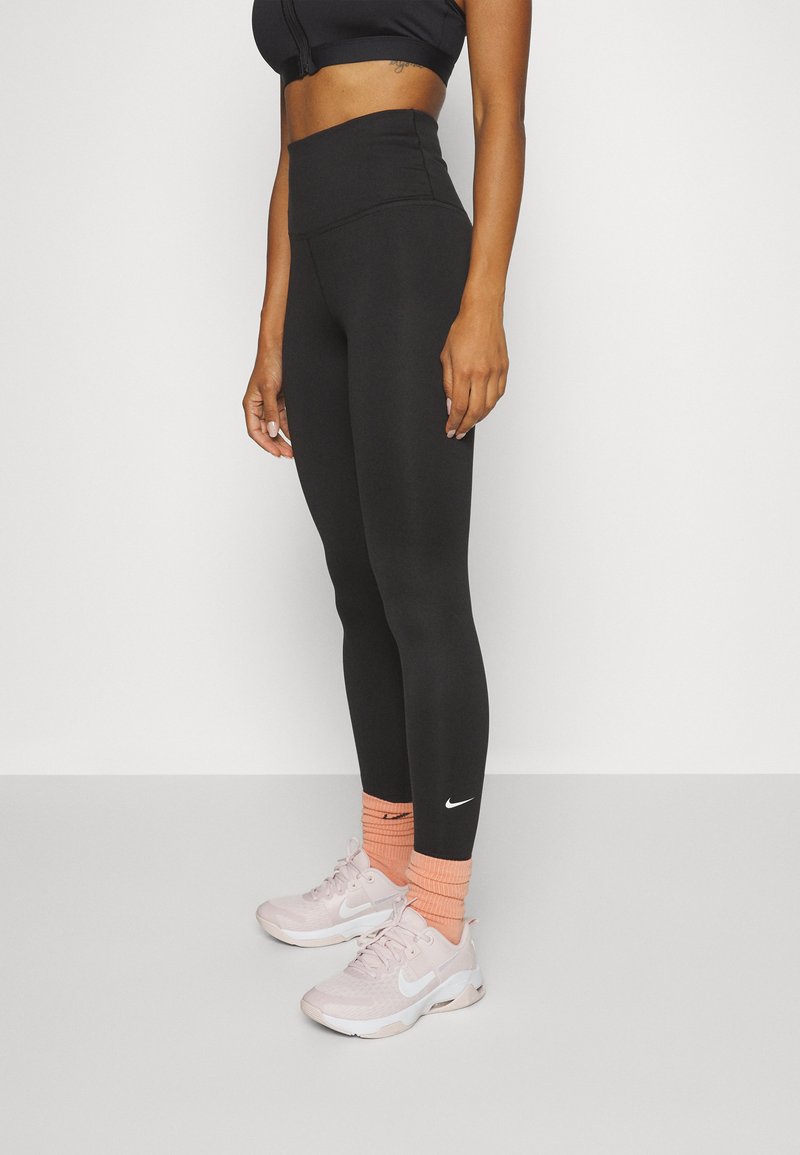 Nike Performance - W ONE TF HR 7/8 - Tights - black/white, Vergrößern