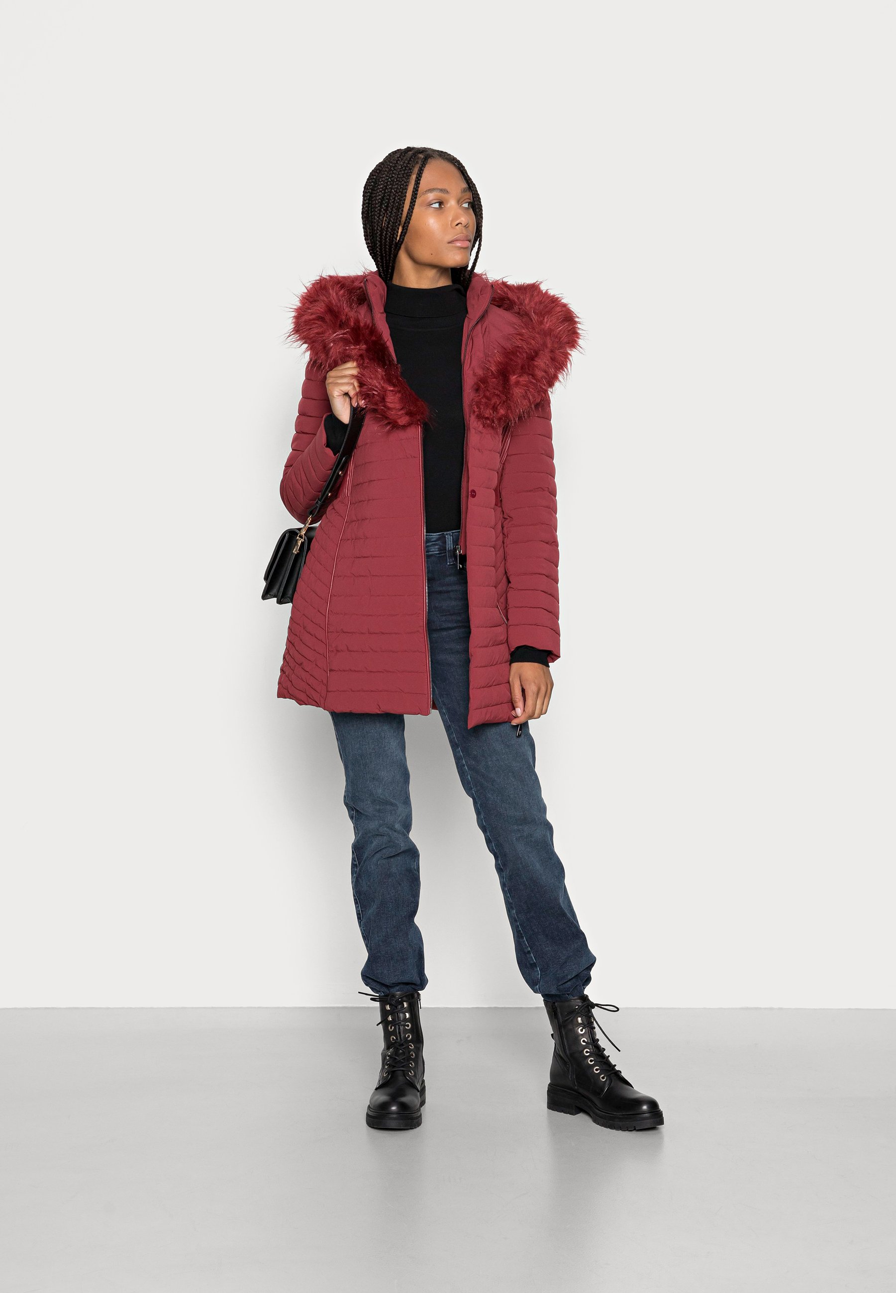 guess pink winter coat