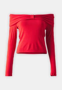 ONLFAYOLA OFF SHOULDER BOW - Pulover - mars red