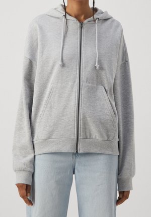 Sweat à capuche - mottled light grey