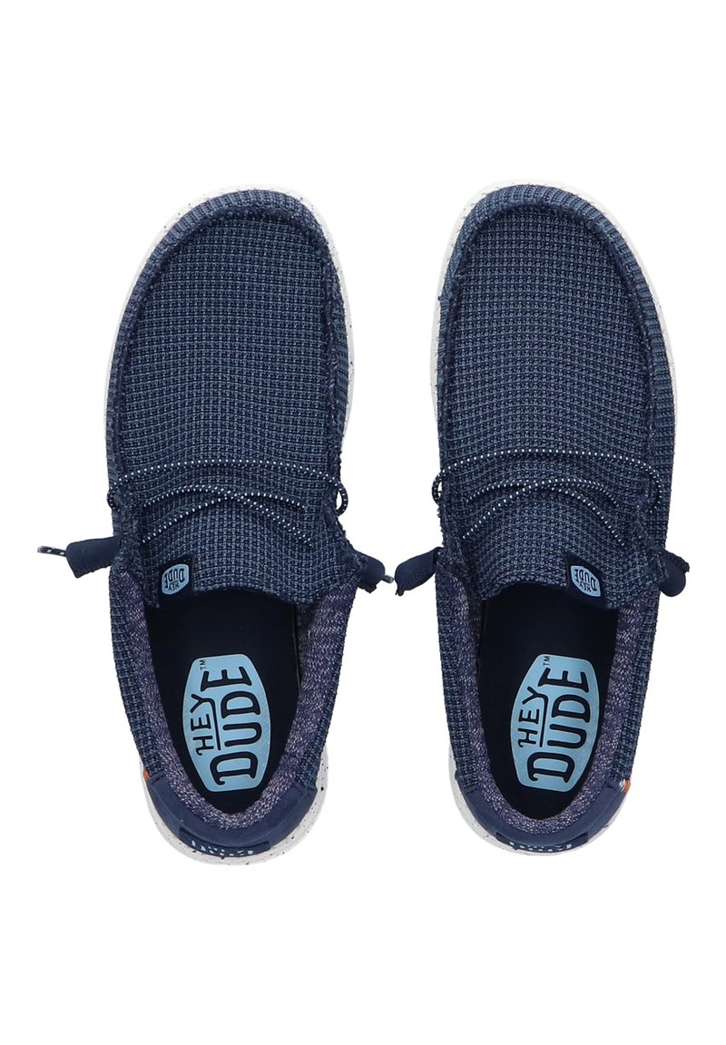 Hey Dude Wally Braided Bleu - Chaussures Légères Homme, Lacets Élastiques, Confort Ultime Taille 42