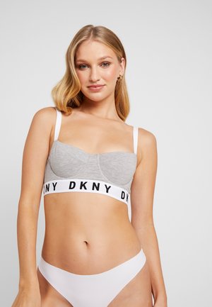 UNDERWIRE BRA TOP - Underwired bra - heather grey/white/black