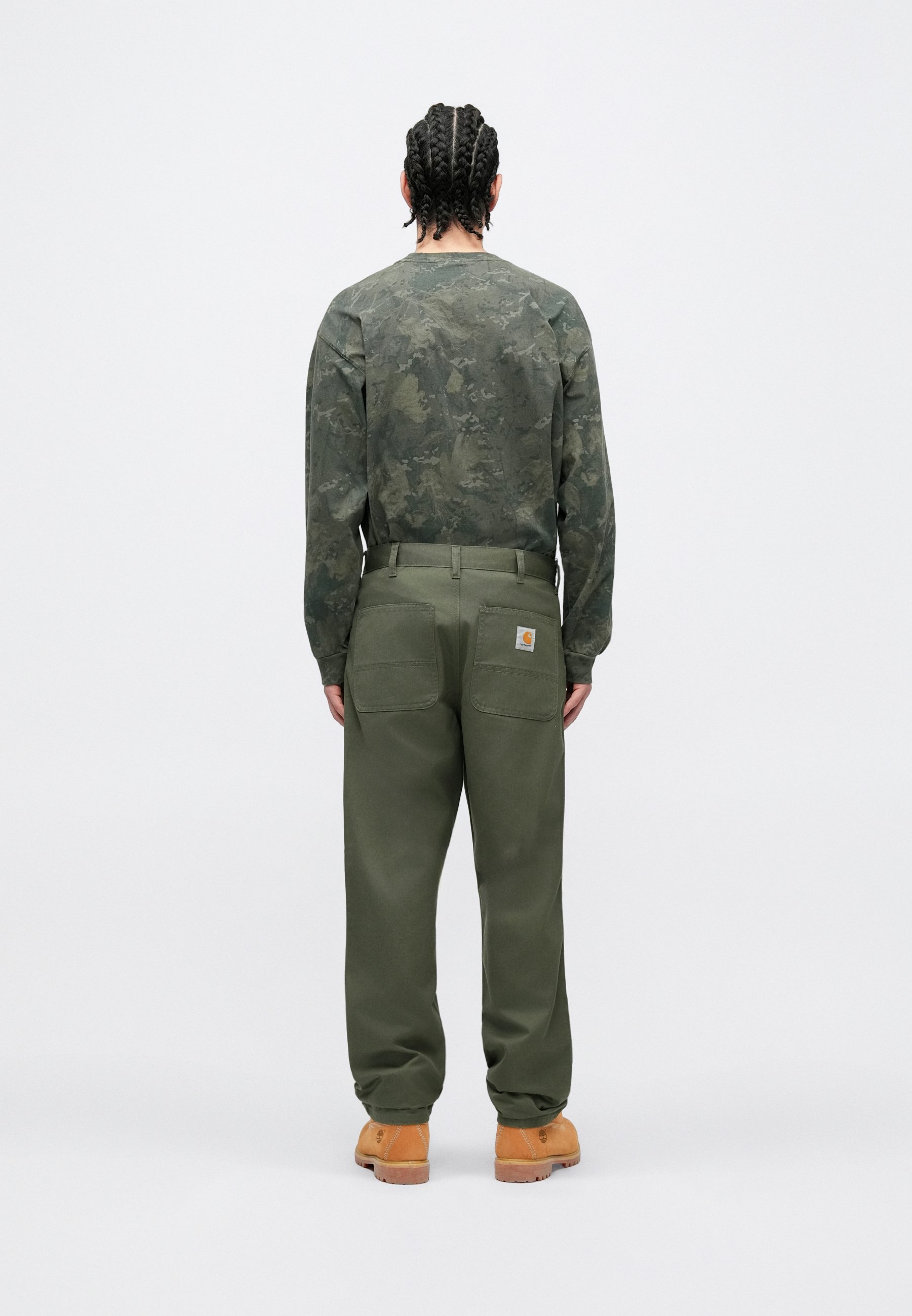 Carhartt WIP SIMPLE PANT DENISON - Trousers - leaf rinsed/khaki
