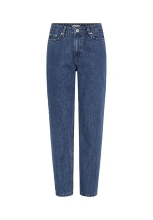 ICHI, IHJULIA MOM PA - Straight leg jeans - washed dark blue