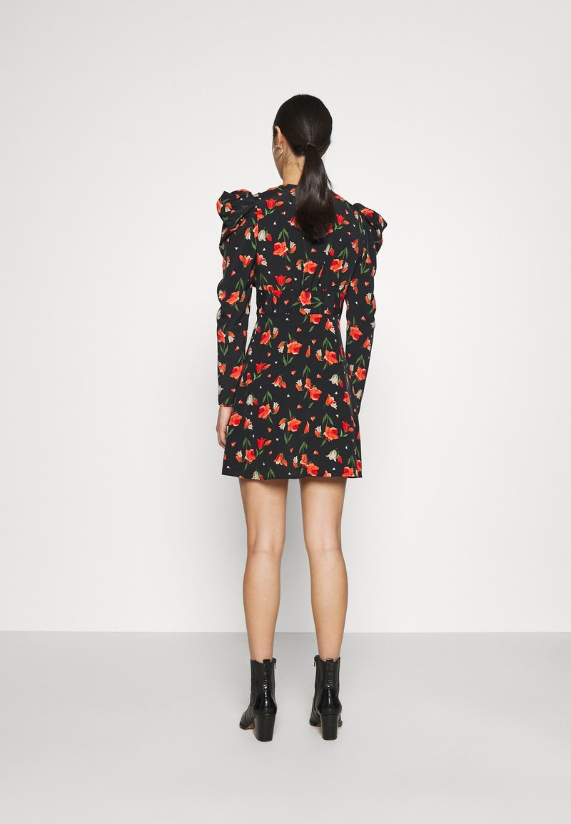 knee length dresses for ladies Topshop Black Floral Maxi Dress