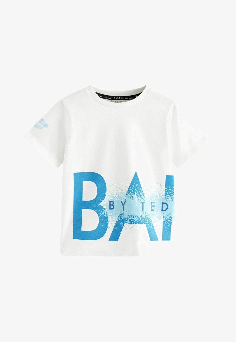 Baker by Ted Baker GRAPHIC REGULAR FIT - Triko s potiskem - blue on white
