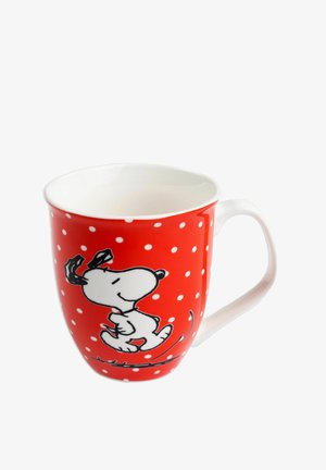 Snoopy, THE PEANUTS SNOOPY TASSE MIT PUNKTEN KAFFEETASSE BECHER - Drink bottle - rot