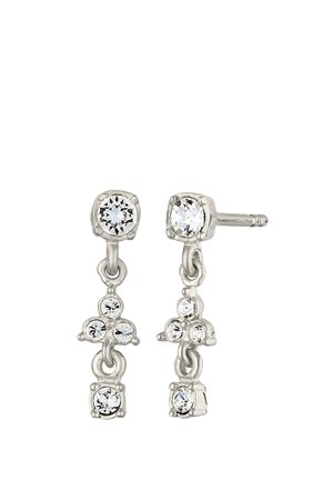 MIT KRISTALLEN VON SWAROVSKI - Ohrringe - silver-coloured