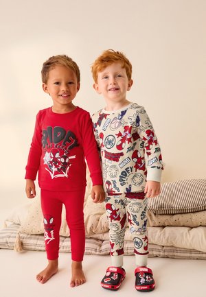 Next, 2 PACK  REGULAR FIT - Nattøj sæt - spidey and friends red ecru cream