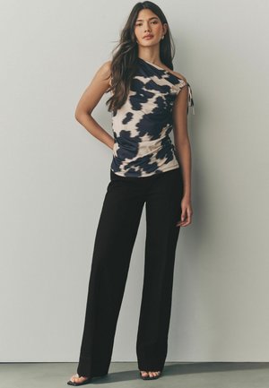 DOUBLE BUTTON WIDE - Relaxed fit jeans - black