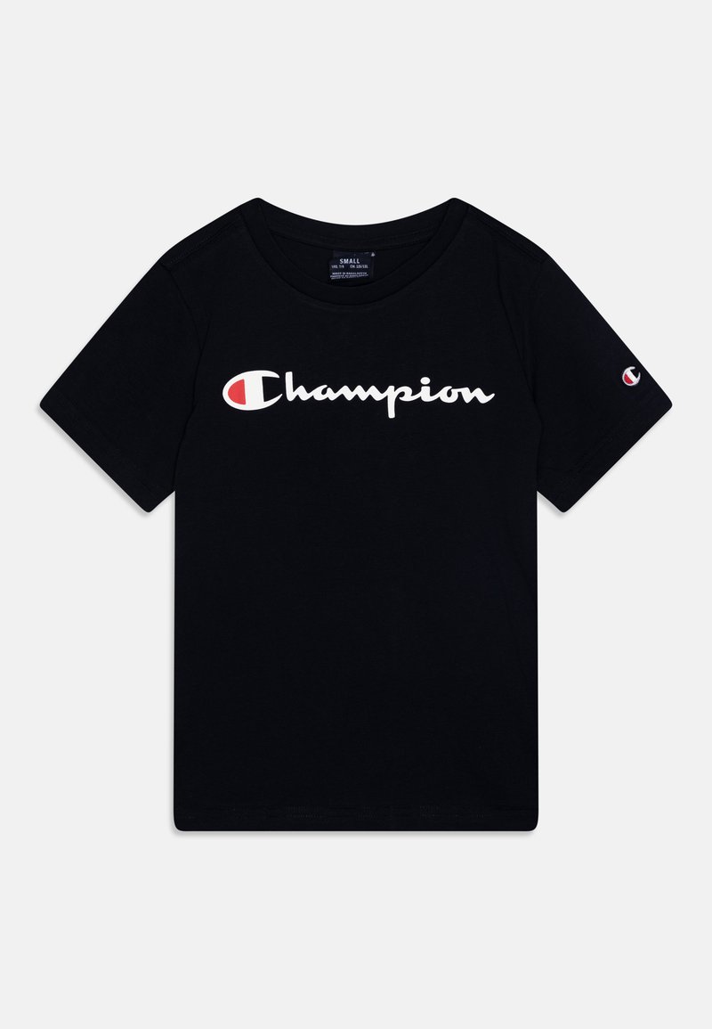 Champion - ICONS CREWNECK LARGE LOGO - Print T-shirt - dark blue, Enlarge