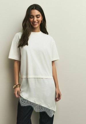 REGULAR FIT - SHORT SLEEVE  - T-shirts print - ecru