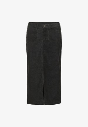 Kaffe Cord skirt - Falda de tubo - black oyster