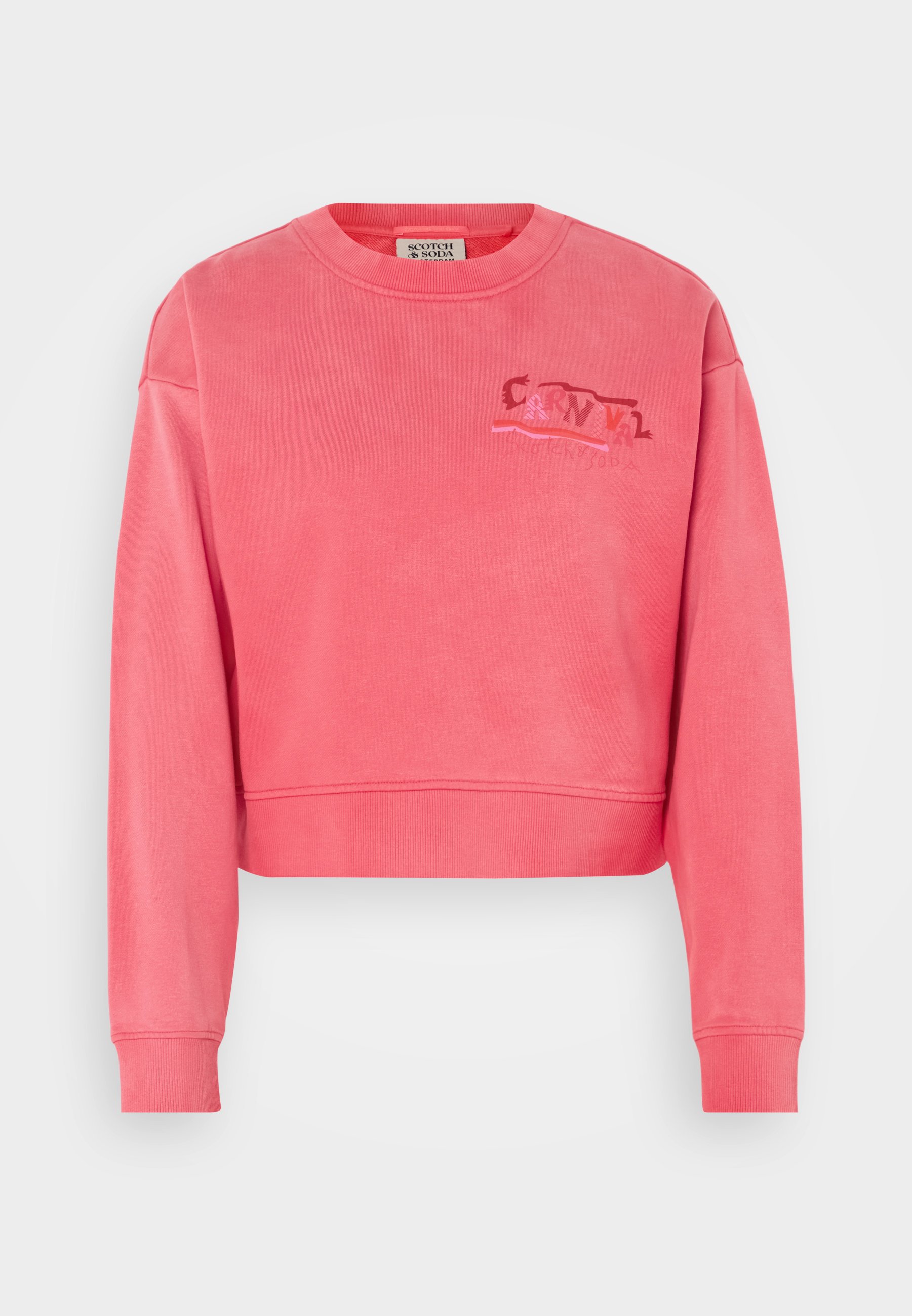 売れ筋商品|||スコッチアンドソーダ パーカー・スウェットシャツ レディース アウター FRONT BACK ARTWORK SPRAYED LOOSE FIT - Sweatshirt - electric pink Scotch & Soda FRONT BACK ARTWORK SPRAYED LOOSE FIT