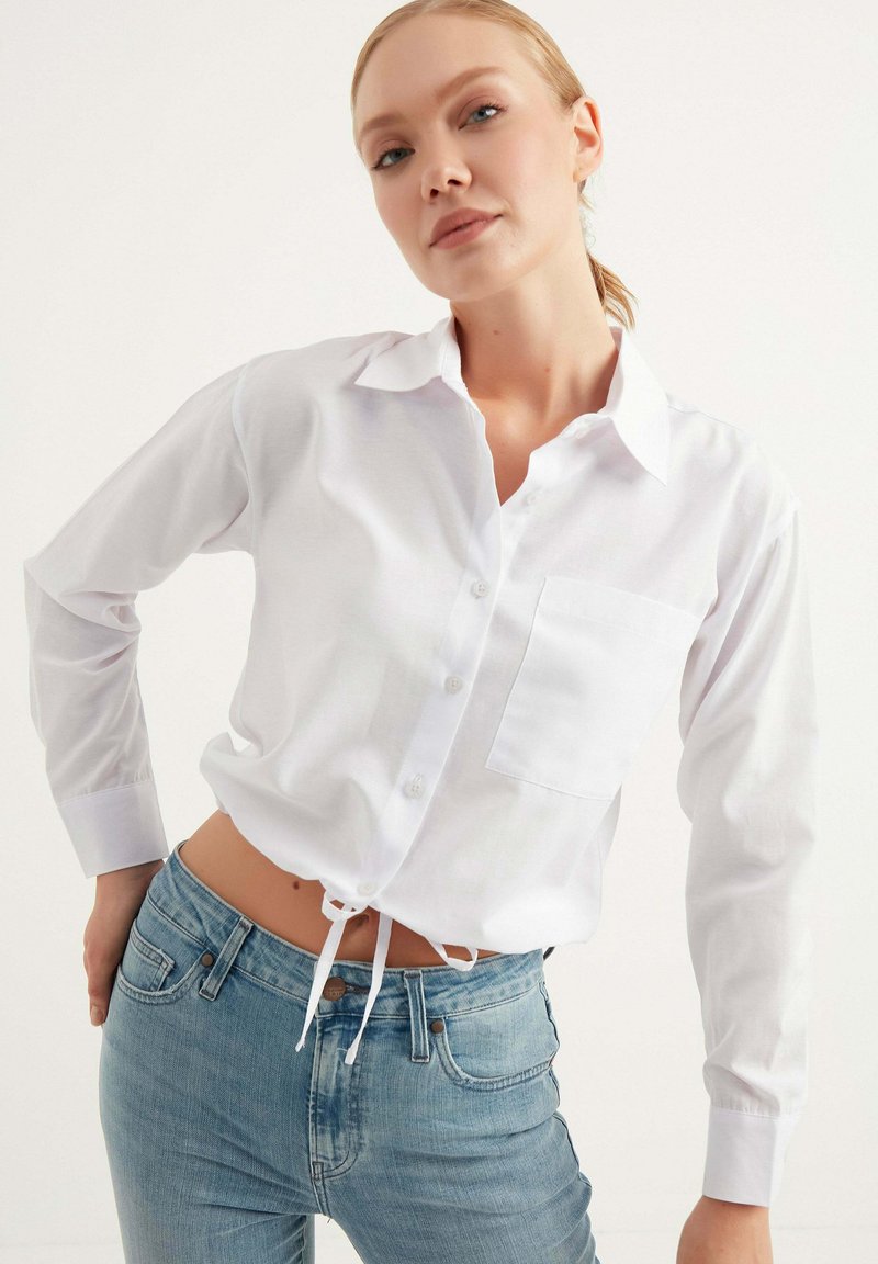 Herita LONG-SLEEVED BIASED - Camicia - white