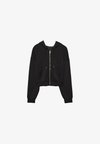 SOFT TOUCH HOODED - Felpa con zip - black