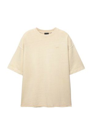 PULL&BEAR SHORT SLEEVE - T-shirt - bas - sand