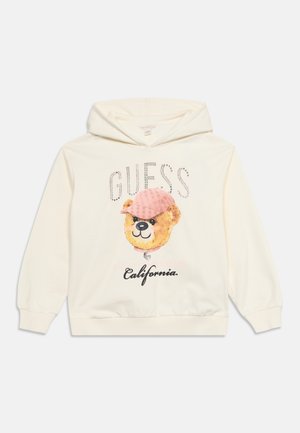 Guess, HOODED LS ACTIVE TOP - Φούτερ με κουκούλα - cream white