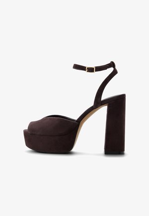 ALDO, ALDO TWO-PIECE MONNAE - Sandalen met hoge hak - dark brown
