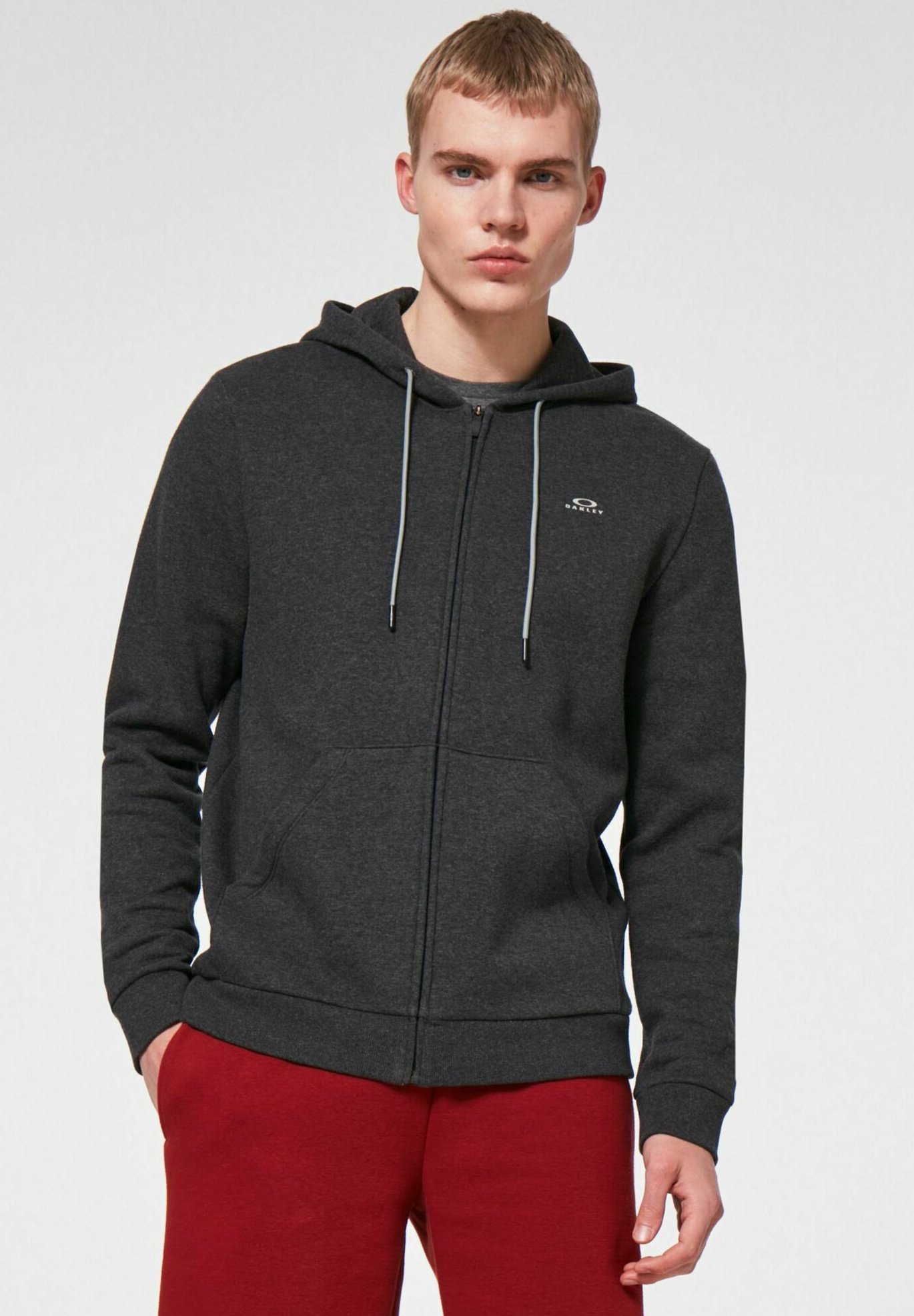 Oakley RELAX - Zip-up sweatshirt - dark grey hthr/dark grey - Zalando.de