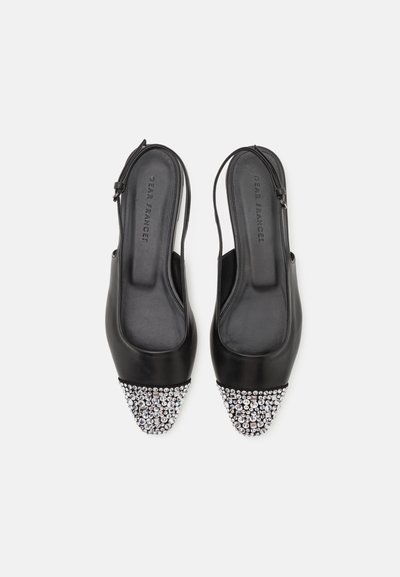 DEAR FRANCES TIA FLAT - Baleríny s otevřenou patou - black