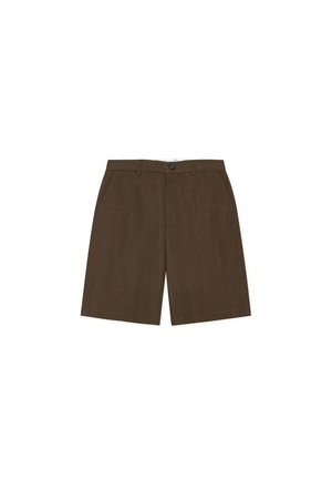 Les Deux, SLUB SUIT SHORTS - Short - slate brown