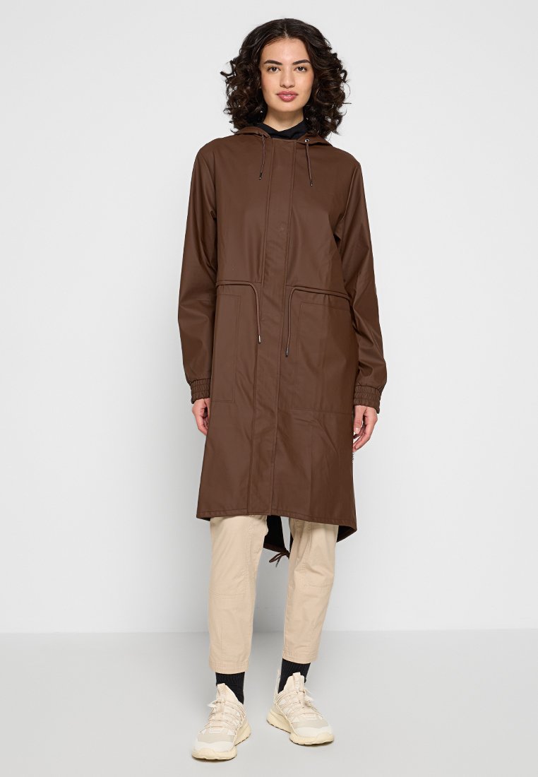 Rains Regenjacke / wasserabweisende Jacke braun