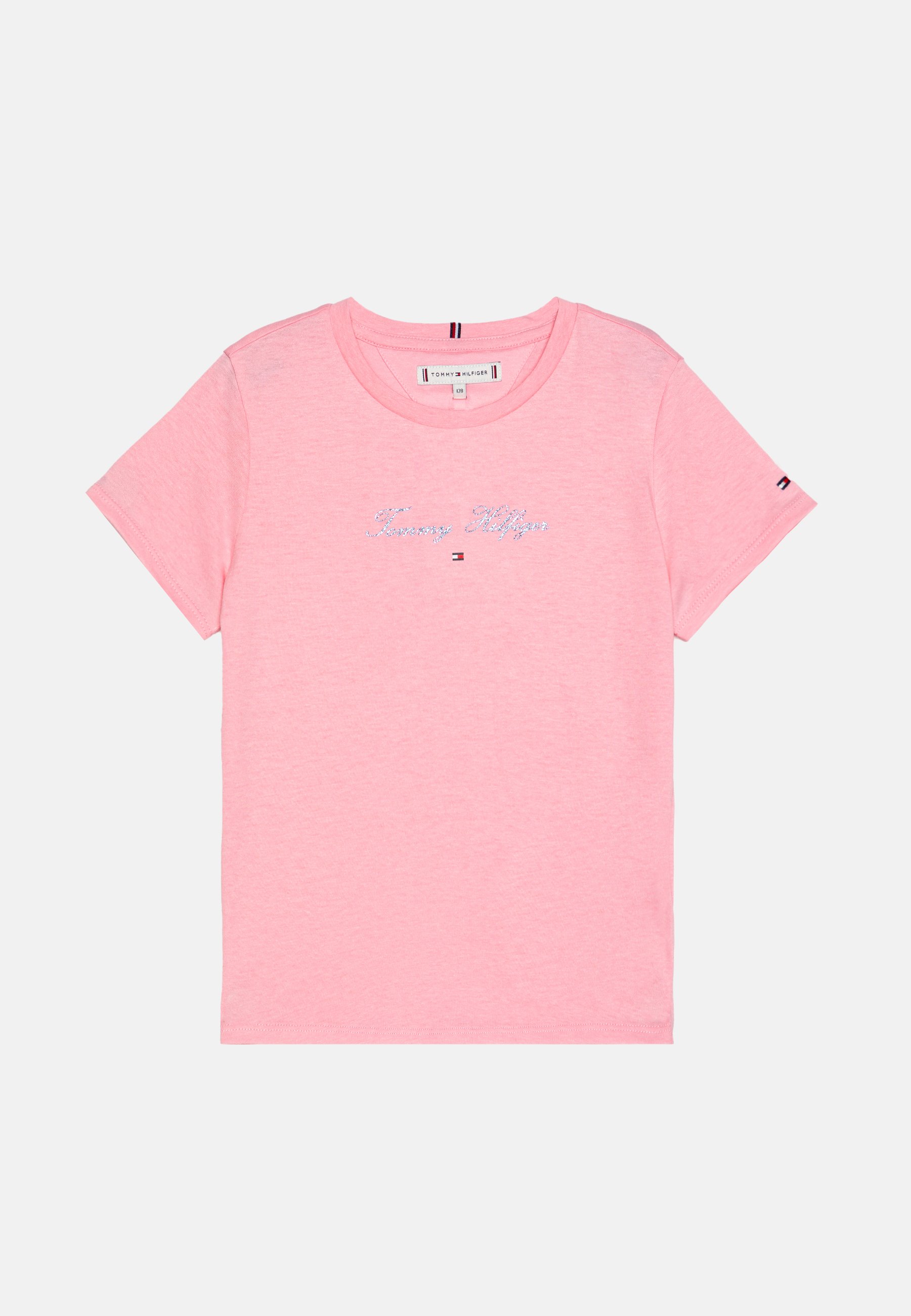 Logo Slim Tommy Jeans Pink T Shirt Tommy Hilfiger SCRIPT SLIM TEE
