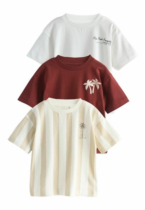 Next, REGULAR FIT - SHORT SLEEVE GRAPHIC T-SHIRT 3 PACK  . - T-Shirt print - white slogan