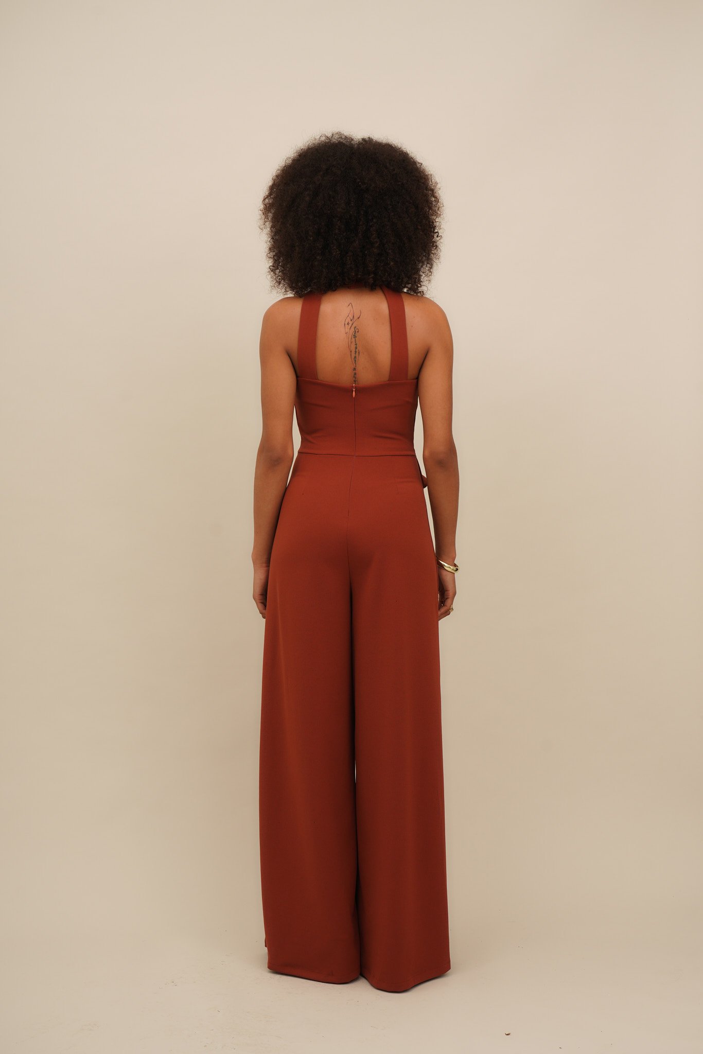 WAL G. PENELOPE FRILL - Jumpsuit - burnt orange/orange - Zalando