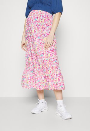 MAMALICIOUS MLCASEY MIDI SKIRT - Pliiatsseelik - begonia pink